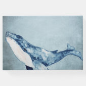 Waterverf Humpback Whale Nautical Beach Wedding Gastenboek (Achterkant)