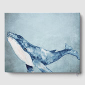 Waterverf Humpback Whale Nautical Beach Wedding Gastenboek (Achterkant)