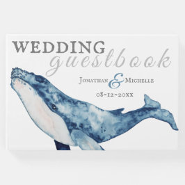 Waterverf Humpback Whale Nautical Beach Wedding Gastenboek
