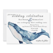 Waterverf Humpback Whale Nautical Beach Wedding