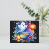 Waterverf Hungry Ghost Festival Briefkaart (Staand voorkant)