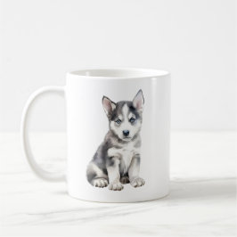 Waterverf Husky Dog Koffiemok