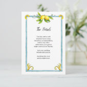 Waterverf  huursluitkaart informatiekaartje (Staand voorkant)