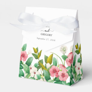 Waterverf Huwelijk met Wilde Bloemen en Maagdenpal Bedankdoosjes