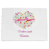 Waterverf huwelijksbruidsschat large cadeautasje (Voorkant)