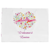 Waterverf huwelijksbruidsschat large cadeautasje (Achterkant)