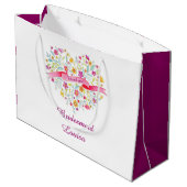 Waterverf huwelijksbruidsschat large cadeautasje (Achterkant Gekanteld)