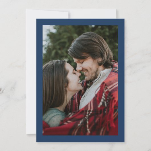 Waterverf huwelijksfoto kaart (Achterkant)