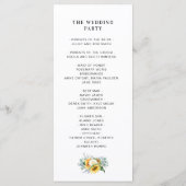 waterverf - huwelijksprogramma zonnebloem - eucaly programmakaart (Achterkant)