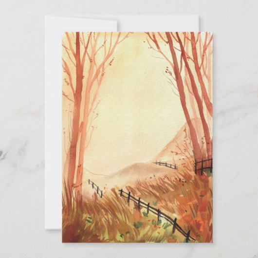 waterverf huwelijksuitnodiging kaart (Achterkant)