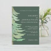 Waterverf huwelijksuitnodiging kaart (Staand voorkant)