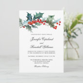 Waterverf huwelijksuitnodiging voor feestdag kaart (Staand voorkant)