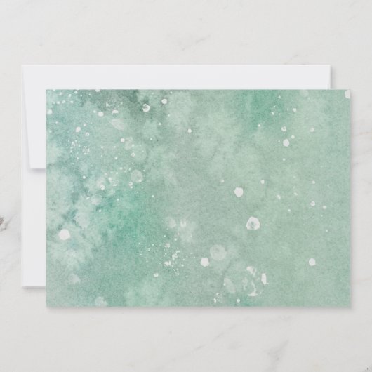 Waterverf huwelijksuitnodiging voor feestdag kaart (Achterkant)