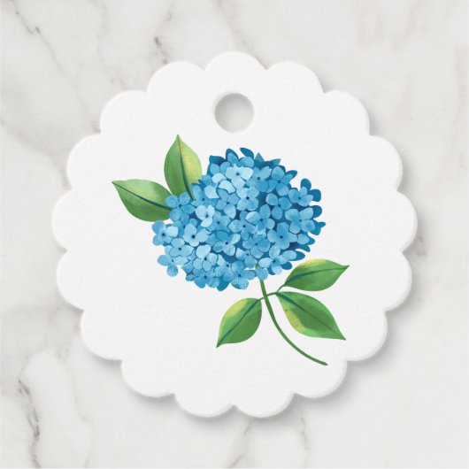 Waterverf Hydrangea Bedankjes Labels (Voorkant)