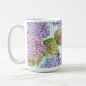 Waterverf Hydrangea Bloemen Custom Naam Mok (Links)