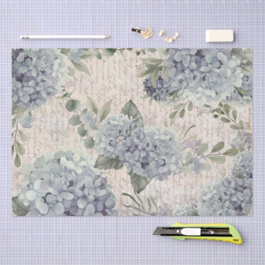  waterverf hydrangea bloemen tissuepapier (Craft)
