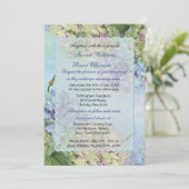 Waterverf Hydrangea Bloemenbruiloft Kaart (Staand voorkant)