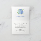 Waterverf Hydrangea Blue Floral Hartelijk dank Bedankkaart (Binnen)