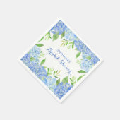 Waterverf Hydrangea Blue Floral Vrijgezellenfeest Servet (Hoek)