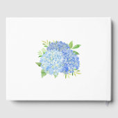 Waterverf Hydrangea Blue Floral Wedding Gastenboek (Achterkant)