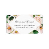 Waterverf Hydrangea Blush Pink Floral Elegant Etiket (Voorkant)