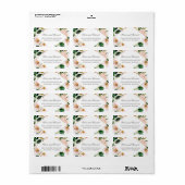 Waterverf Hydrangea Blush Roze Bloemig Elegant Etiket (Full Sheet)