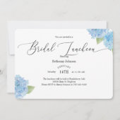 Waterverf Hydrangea Bridal Luncheon Uitnodiging (Voorkant)