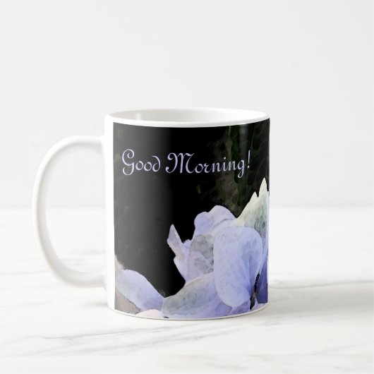 Waterverf Hydrangea Coffee Mok (Links)