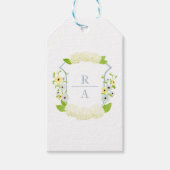 Waterverf Hydrangea Crest Bottle Sticker Cadeaulabel (Voorkant)