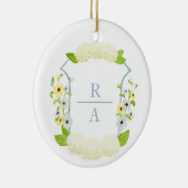 Waterverf Hydrangea Crest Bottle Sticker Keramisch Ornament (Rechts)