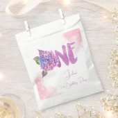 Waterverf hydrangea eerste verjaardag bedankzakje (Geknipt)