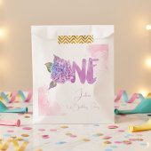 Waterverf hydrangea eerste verjaardag bedankzakje