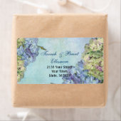 Waterverf Hydrangea Floral - Adreslabel Etiket (Insitu)