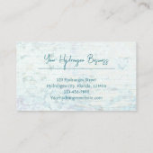 Waterverf Hydrangea Floral Blauwgroen Land Wood Visitekaartje (Achterkant)