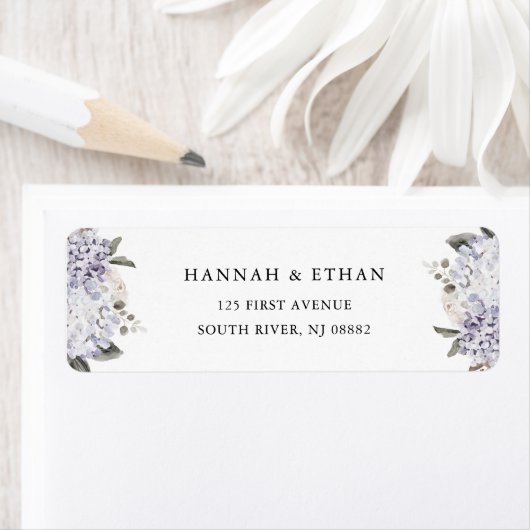  Waterverf Hydrangea Floral | Bruiloft Etiket (Insitu)