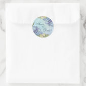 Waterverf Hydrangea Floral - Save the Date Ronde Sticker (Tas)