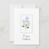 Waterverf Hydrangea Floral Stems Kaart (Voorkant)