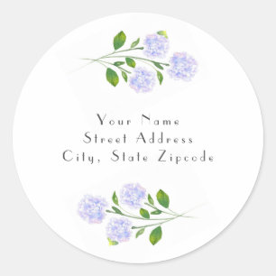 Waterverf Hydrangea Floral Stems labels
