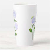 Waterverf Hydrangea Floral Stems Latte Mok (Voorkant)
