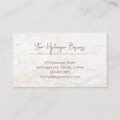 Waterverf Hydrangea Floral White Gold Wood Graan Visitekaartje (Achterkant)