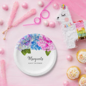  Waterverf Hydrangea Flowers | BABY SHOWER Papieren Bordje (Feest)