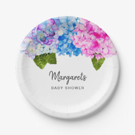  Waterverf Hydrangea Flowers | BABY SHOWER Papieren Bordje