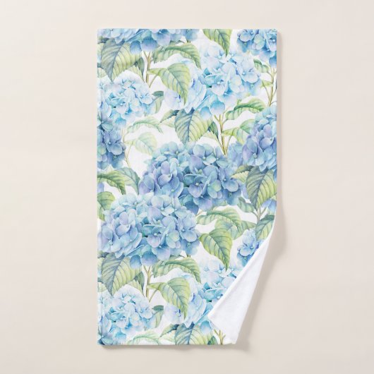 Waterverf Hydrangea Flowers Bad Handdoek (Handdoek)