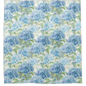 Waterverf Hydrangea Flowers Douchegordijn (Voorkant)