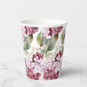 Waterverf Hydrangea Flowers Papieren Bekers (Rechts)