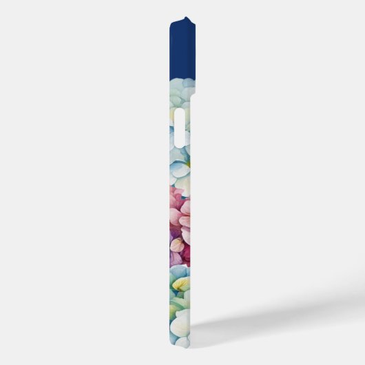 Waterverf Hydrangea gepersonaliseerd blauw Case-Mate iPhone Case (Achterkant / Rechts)