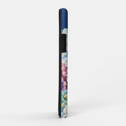 Waterverf Hydrangea gepersonaliseerd blauw Case-Mate iPhone Case (Achterkant/rechts)