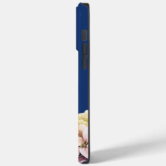 Waterverf Hydrangea gepersonaliseerd blauw Case-Mate iPhone Case (Achterkant / Links)