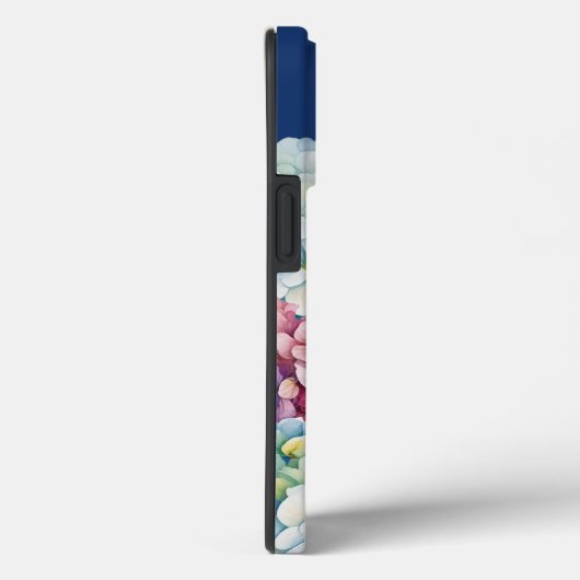 Waterverf Hydrangea gepersonaliseerd blauw Case-Mate iPhone Case (Achterkant / Rechts)
