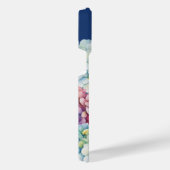 Waterverf Hydrangea gepersonaliseerd blauw iPhone Hoesje (Rechterkant)